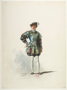 Btv1b84558104 38 - Saint-Saëns - Henry VIII - Kostuummodellen - Lacoste - 38. Pagina van de koning door Eugene Lacoste