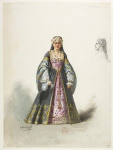 Btv1b84558104 61e - Saint-Saëns - Henry VIII - Maquettes de costumes - Lacoste - 61e Catherine Catherine door Eugene Lacoste