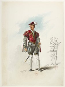 Btv1b84558104 66 - Saint-Saëns - Henry VIII - Maquettes de costumes - Lacoste - 64e Kostuum door Eugene Lacoste