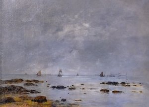 Marinier - de rust door Eugene Louis Boudin