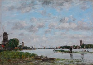 De Maas bij Dordrecht door Eugene Louis Boudin