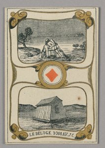 De Zondvloed, Speelkaart uit de Set van "Cartes héroïques" of "Des grands hommes"