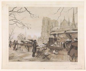Gezicht op de Quai de Montebello te Parijs
