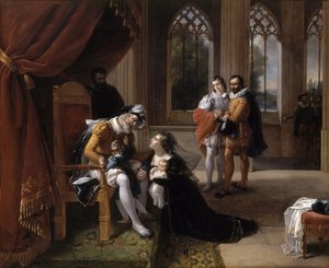 Inês de Castro met haar kinderen aan de voeten van Afonso IV, koning van Portugal, 1335