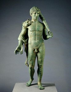 Jeugdige Hercules (verguld brons)