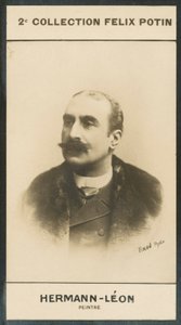 Hermann-Leon, schilder (zw/w foto) door European Photographer