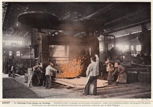 Krupp, Het walsen van een pantserplaat