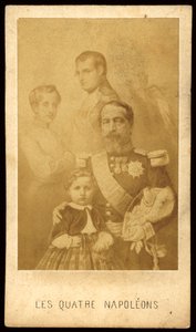 Les Quatre Napoleons (zwart-wit foto)