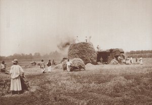 Tarwe dorsen op de Alfold, de vlaktes van Hongarije door European Photographer