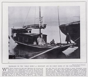 Reizen op de "Grote Rivier", een missionaris en zijn familie op weg naar de Yang-tze-Kiang