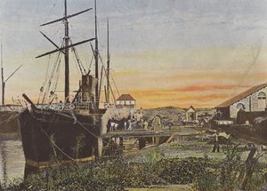 Uitzicht op de haven van Saint-Pierre