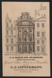 A La Maison Des Brasseurs, Hotel Restaurant, Brussel, L J Lintermans