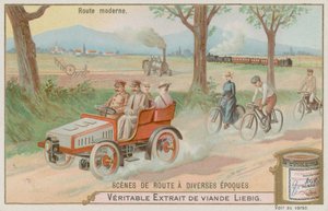 Een moderne 19e-eeuwse weg