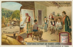 Een wake en het dorsen van tarwe in Secke door European School