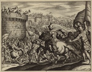 Abimelech valt de toren van Thebez aan