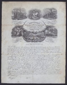 Advertentie voor graveur en lithografische drukker, Daniel F Duncan uit Glasgow