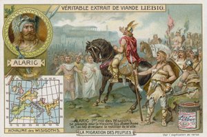 Alarik I, koning van de Visigoten, accepteert de overgave van Rome, 410 door European School