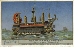 Alexandrië, galjoen van Hiero II, tiran van Syracuse, 3e eeuw v.Chr.