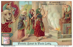 Oude Egyptische religieuze maskers door European School