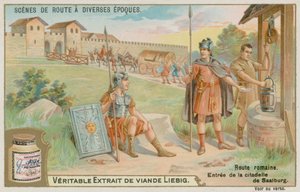 Oude Romeinse weg naar het fort van Saalburg door European School