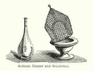 Arabische wierookbrander en Gulabdan