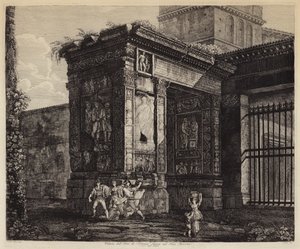 Boog van Septimius Severus en Forum Boarium, Rome, Italië