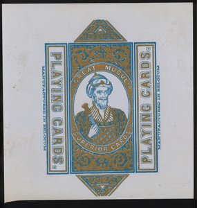 Kunstwerk voor speelkaarten (litho) door European School