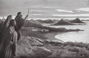 Arische invallers in Griekenland (litho)