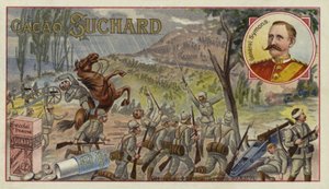 Britse generaal Sir William Penn Symons dodelijk gewond bij de Slag bij Glencoe, Boerenoorlog, 20 oktober 1899 door European School