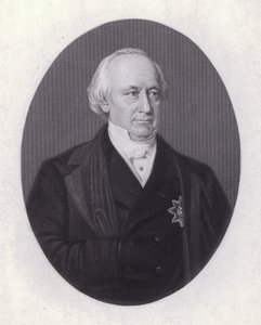 Christian Karl Josias von Bunsen, Duitse diplomaat en geleerde (gravure)