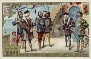 Christoffel Columbus teruggebracht naar Spanje als gevangene, oktober 1500