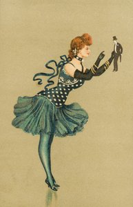 Danseres met een klein figuur van een man