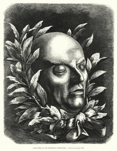 Doodsmaske van de Duitse dichter Friedrich Schiller