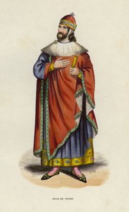 Doge van Venetië (gekleurde gravure)