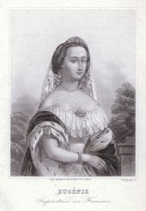 Keizerin Eugenie, gemalin van Napoleon I van Frankrijk door European School