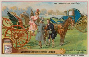 Engelse cabriolet en coupé koetsen in 1828
