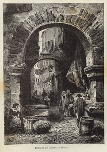 Ingang van de Ghetto, in Rome door European School