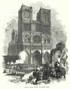 Favras doet boete in de Notre Dame (gravure)