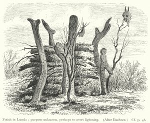 Fetisj in Lunda (gravure)