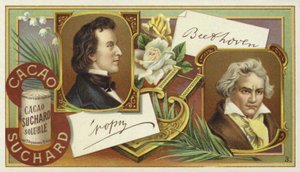 Frederic Chopin en Ludwig van Beethoven door European School
