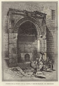 Fontein van de Kettingpoort of Bab-Es-Silsileh, in Jeruzalem door European School