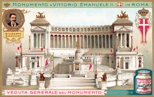 Algemeen uitzicht op het monument voor Koning Victor Emmanuel II in Rome door European School