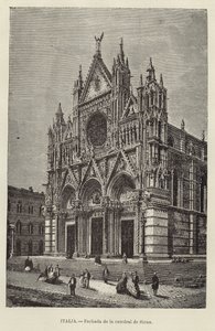 Italië - Voorgevel van de kathedraal van Siena door European School