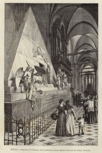 Italië - Graf van Canova, in de kerk van Santa Maria Gloriosa dei Frari, Venetië