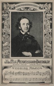 J L Felix Mendelssohn-Bartholdy, Portret door European School