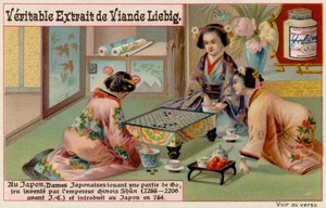Japanse Vrouwen Spelen Bordspel door European School