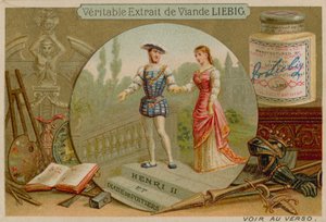 Koning Henri II en Diane de Poitiers door European School