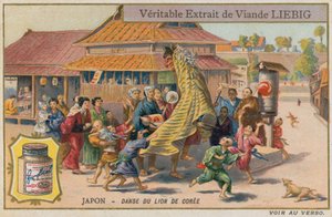 Koreaanse leeuwendans in Japan door European School