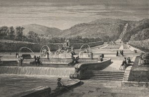 De waterpartij en de waterval, in Caserta door European School