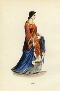 Laure (gekleurde gravure) door European School